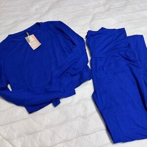 NWT Royal Blue Long Sleeve Shirt and Pants Set